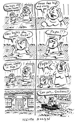 flood, cartoon, keithallyn