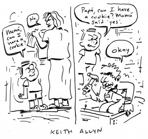 parents disagree, cartoon, keithallyn