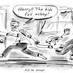 kids asleep cartoon, up all night, cartoon, keithallyn