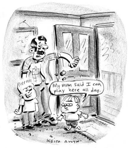 neighbor's kid, happy calf, keithallyn, cartoon