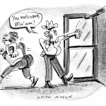 not saying thank you, you welcome, happycalf, keithallyn